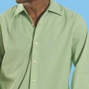 Men's CoolMax Long-Sleeve Stripe Shirt Orange Peel